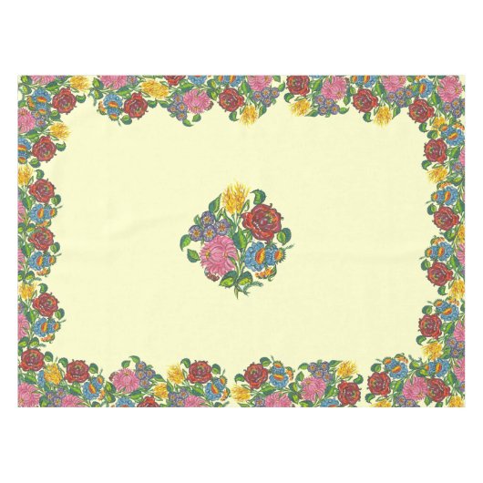 Rustikale ungarische Blume Tischdecke (Vorderseite (Horizontal))