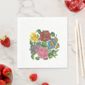 Rustikale ungarische Blumen Serviette (Beispiel)