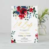 Rustikale Unterwasserdusche aus roter Marineinfass Folieneinladung (Stehend vorne)