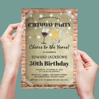 Rustikale Urban Birthday Party | Feiern zu den Jah Einladung