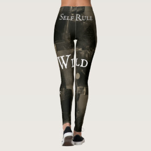 Rustikale Urban Wild Black Gray Mode Leggings
