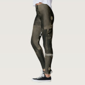 Rustikale Urban Wild Black Gray Mode Leggings (Links)
