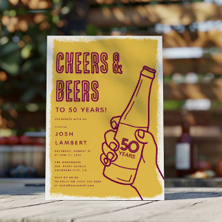 Rustikale urbane Doodle Cheers & Bers Erwachsene G Einladung