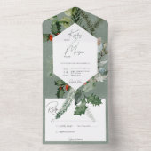 Rustikale Urlaubsatmosphäre & Rote Berries Kein Ab All In One Einladung (Innen Boden)