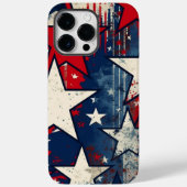 Rustikale US Flagge Patriotic iPhone Case (Rückseite)