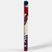 Rustikale US Flagge Patriotic iPhone Case (Rückseite / Rechts)