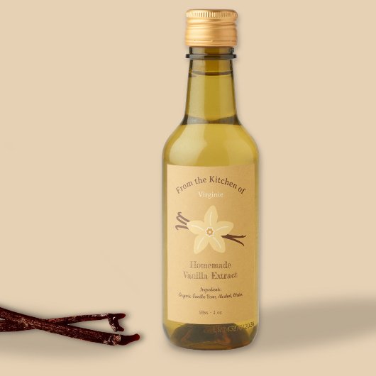 Rustikale Vanilla Extract Flaschenetikett Aufklebe Weinetikett
