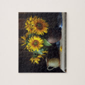 Rustikale Vase der Sonnenblumen | Floral Puzzle (Vertikal)