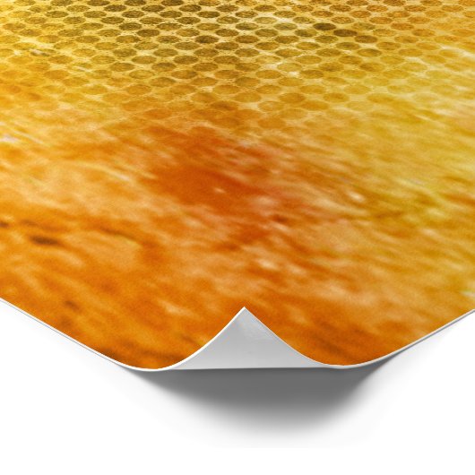 Rustikale Vase-Impression Warm Abstrakt rosa Poster (Ecke)