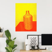 Rustikale Vase-Impression Warm Poster (Heimbüro)