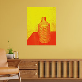 Rustikale Vase-Impression Warm Poster