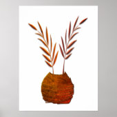 Rustikale Vase Kupfer Look Boho Branchen Poster (Vorne)