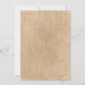 Rustikale Vegetation Antiquitätenherz Schöne Hochz Einladung (Rückseite)