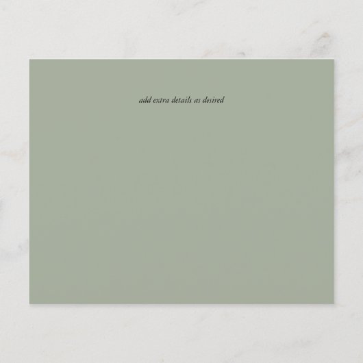 Rustikale Vegetation auf Driftwood Budget Wedding (Rückseite)