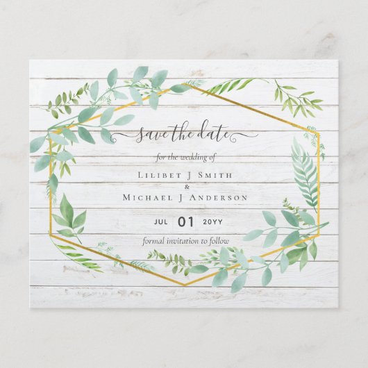 Rustikale Vegetation auf Driftwood Budget Wedding Flyer (Vorne)