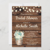 Rustikale Vegetation Barrel Bridal Dusche Einladun Einladung (Vorderseite)