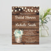 Rustikale Vegetation Barrel Bridal Dusche Einladun Einladung (Stehend Vorderseite)