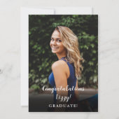 Rustikale Vegetation Blumen Elegantes Foto Abschlu Einladung (Rückseite)