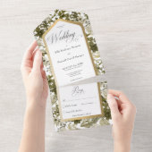 Rustikale Vegetation Botanischer Rahmen kein Abend All In One Einladung (Abreißen)