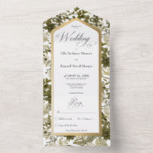 Rustikale Vegetation Botanischer Rahmen kein Abend All In One Einladung (Innen Boden)