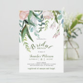 Rustikale Vegetation Bridal Brunch Einladung (Stehend Vorderseite)