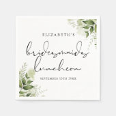 Rustikale Vegetation Elegant Bridesmaids Serviette (Vorderseite)