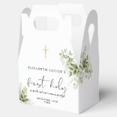 Rustikale Vegetation Elegant Erste Heilige Kommuni Geschenkschachtel (Geöffnet)