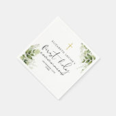 Rustikale Vegetation Elegant Erste Heilige Kommuni Serviette (Ecke)