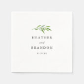 Rustikale Vegetation Eleganter Hochzeitstisch Empf Serviette (Vorderseite)