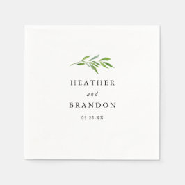 Rustikale Vegetation Eleganter Hochzeitstisch Empf Serviette