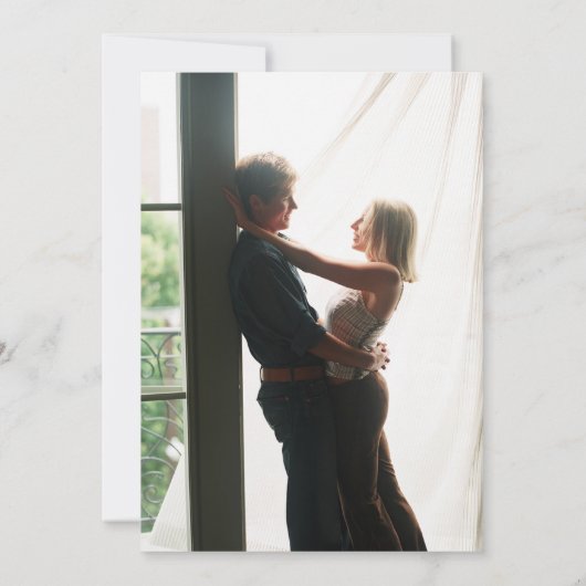 Rustikale Vegetation Elegantes Foto Save The Date (Rückseite)