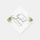 Rustikale Vegetation Elegantes Script-Brautparty Serviette (Ecke)