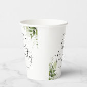 Rustikale Vegetation Elegantes Script Bridal Tea P Pappbecher (Rechts)