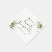 Rustikale Vegetation Elegantes Script Bridal Tea P Serviette (Ecke)