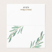 Rustikale Vegetation Gedeckte Platzkarten Visitenkarten (Außenseite Aufgefaltet)