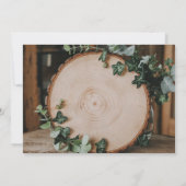 Rustikale Vegetation & Holz Slice Junggeselinnen-A Einladung (Rückseite)