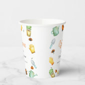 Rustikale Vegetation Ladybug Garden Babydusche Pappbecher (Links)