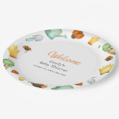 Rustikale Vegetation Ladybug Garden Babydusche Pappteller (Schrägansicht)