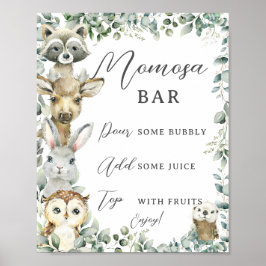 Rustikale Vegetation Landtiere Moomosa Bar Sign Poster
