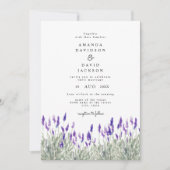Rustikale Vegetation Lavender Lilac Garden Wedding Einladung (Vorderseite)