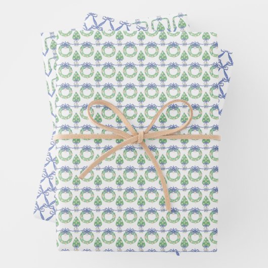 Rustikale Vegetation Pine Christmas Berry Holiday  Geschenkpapier Set (Beispiel)