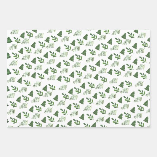 Rustikale Vegetation Pine Christmas Berry Holiday Geschenkpapier Set (Vorderseite 3)