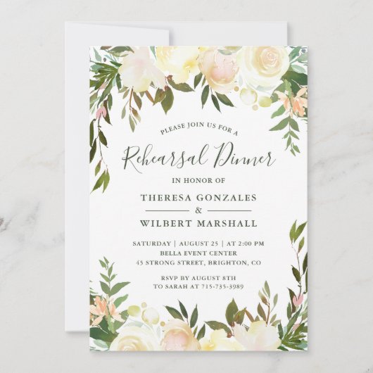 Rustikale Vegetation Probe im Wasser Einladung (Vorderseite)