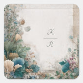 Rustikale Vegetation Quadratischer Aufkleber (Vorderseite)