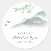 Rustikale Vegetation Runder Aufkleber (Vorderseite)