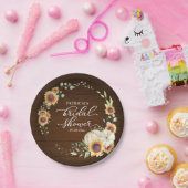 Rustikale Vegetation Sonnenblumen Pumpkin Fall Bri Pappteller (Party)