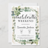 Rustikale Vegetation Sukkulente Bachelorette Einladung (Vorderseite)