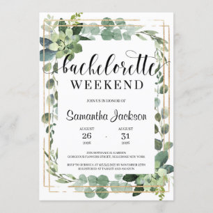 Rustikale Vegetation Sukkulente Bachelorette Einladung