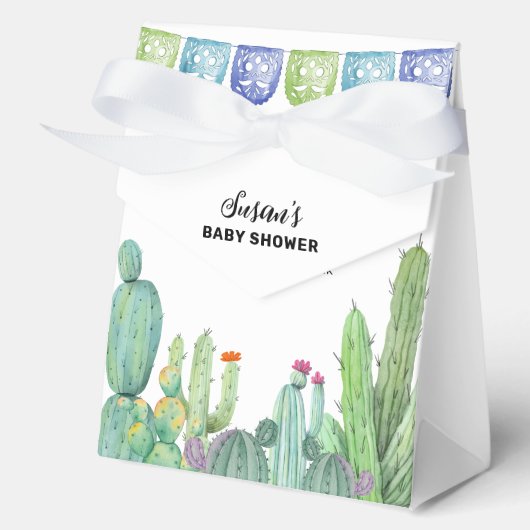 Rustikale Vegetation Taco Fiesta Cactus Baby Showe Geschenkschachtel (Vorderseite)