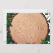 Rustikale Vegetation und Polterabend aus Holz Einladung (Rückseite)